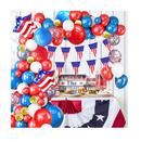 4th of July Decorations Balloons Arch Garland Kit 107PCS Red White and Blue Balloons with American
