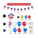 4th of July Decorations Balloons Arch Garland Kit 107PCS Red White and Blue Balloons with American