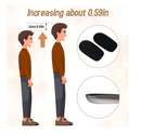 1/2 Inch Heel Lifts for Leg Length Discrepancy Gel Height Increasing Insoles
