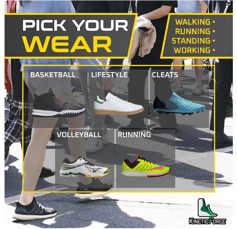 Orthotic Sport Shoe Inserts Men and Women - Trimmable Orthotic Running Insoles