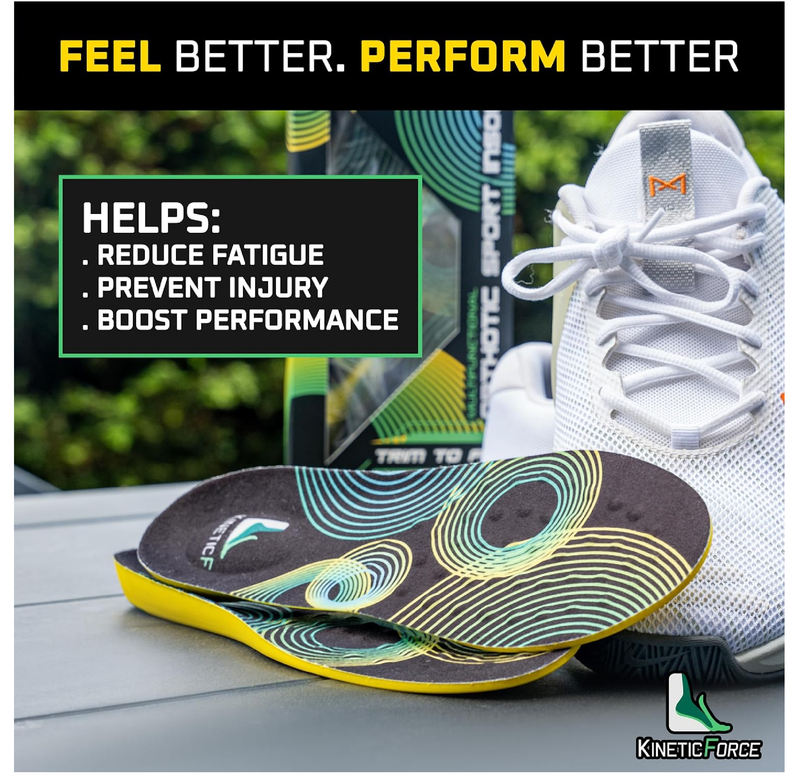 Orthotic Sport Shoe Inserts Men and Women - Trimmable Orthotic Running Insoles