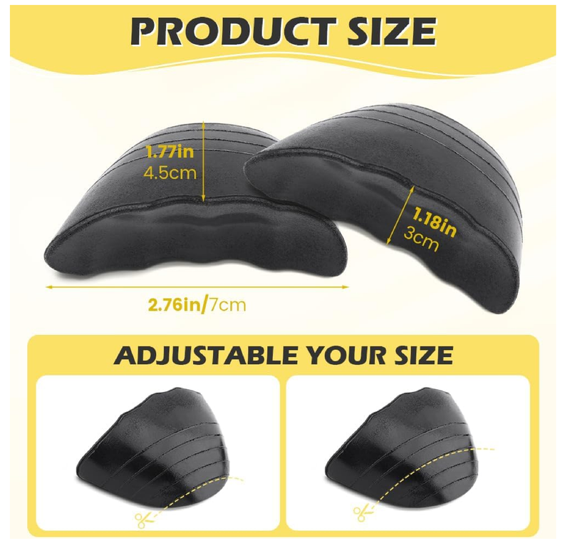 Shoe Filler Insert for Loose Shoe, 2pairs Toe Filler Inserts PU Foam Soft Toe Cushion Fillers for Women