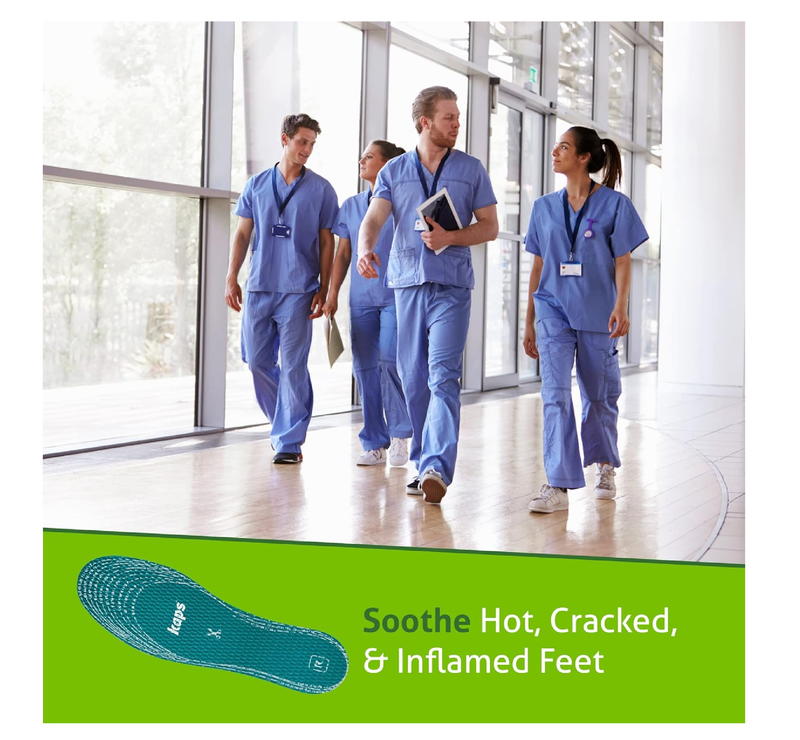 Kaps Adult Insoles with Shoe Odour Eliminator - Ultrafresh for Women & Men - Soothing Aloe-Infused for Boots,