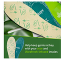 Kaps Adult Insoles with Shoe Odour Eliminator - Ultrafresh for Women & Men - Soothing Aloe-Infused for Boots,