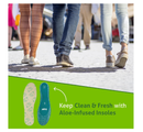 Kaps Adult Insoles with Shoe Odour Eliminator - Ultrafresh for Women & Men - Soothing Aloe-Infused for Boots,