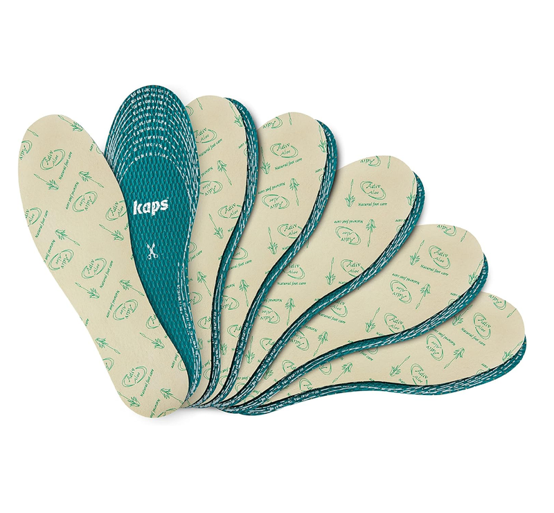 Kaps Adult Insoles with Shoe Odour Eliminator - Ultrafresh for Women & Men - Soothing Aloe-Infused for Boots,