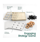 Keeping Busy Wooden Tic Tac Toe Game Dementia Activities for Seniors Large Pieces with Matching & Puzzle Templates Cognitive Games for Elderly Engaging