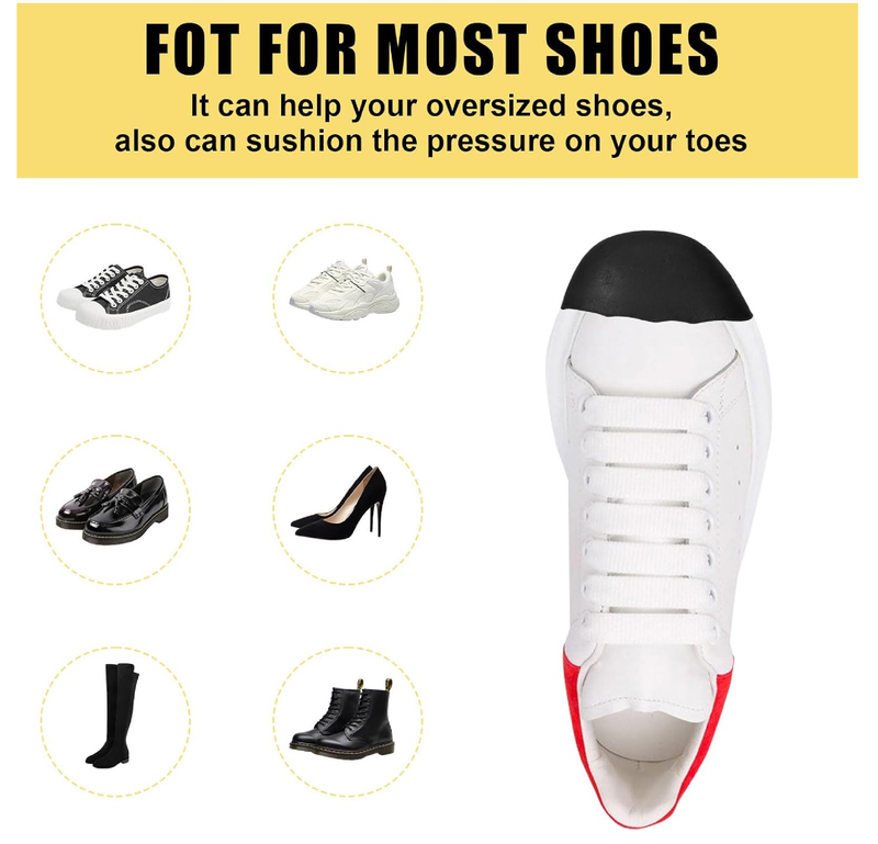 3 Pairs Shoe Filler for Too Big Shoes Women, Shoe Size Reducer Composite Toe Inserts for Shoes Too Big,