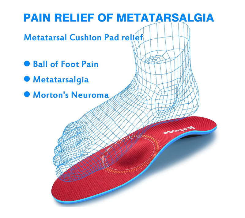 Orthotics Arch Support Metatarsalgia Insoles - Mortons Neuroma Inserts Relief Ball of Foot Pain