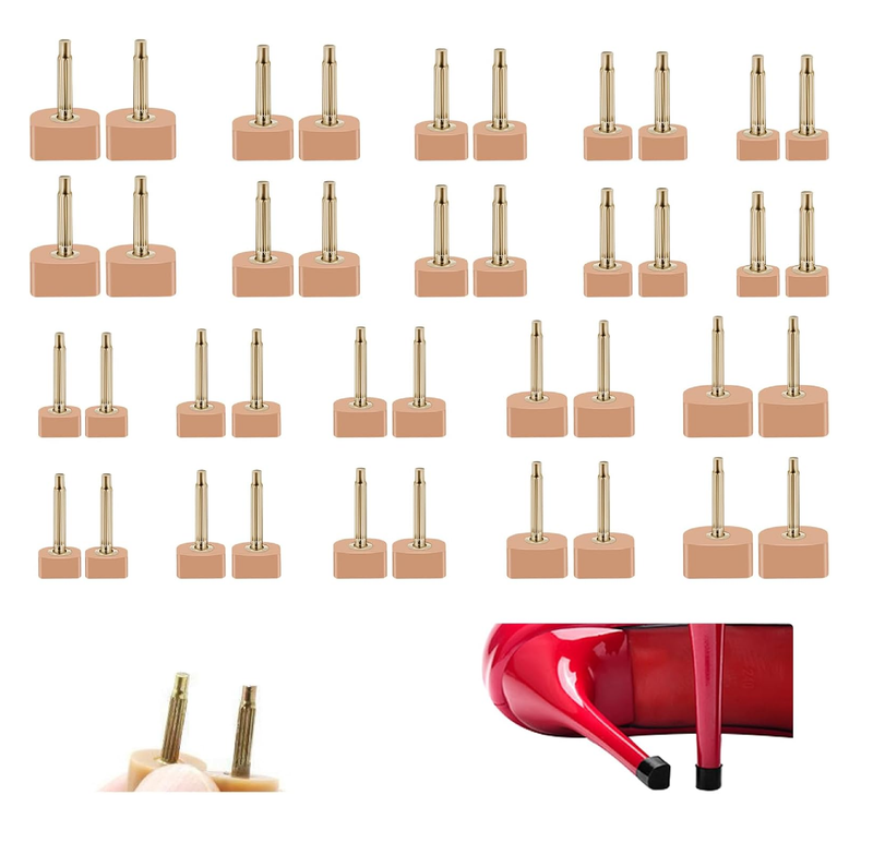 10 Pairs High Heel Shoes Replacement Tips Shoe Repair Stiletto Caps Heel Protector Dowels Women's U-Shape High Heel Cover