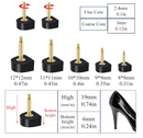 10 Pairs High Heel Shoes Replacement Tips Shoe Repair Stiletto Caps Heel Protector Dowels Women's U-Shape High Heel Cover