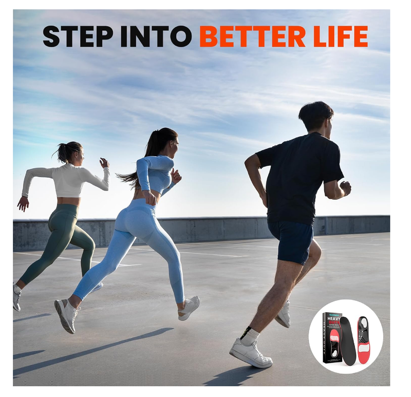 Plantar Fasciitis Relief Insoles - High Arch Support Inserts - FSA Eligible Items Only List - Heel Cups & Shoe Inserts for Heel Pain Relief
