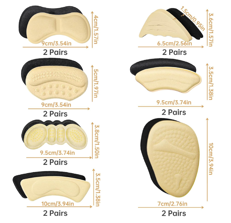 14 Pairs Heel Grips Heel Pads - Premium Foam Shoe Inserts, Liner Heel Slip Pads, Enhance Loose Shoe Fit for Men Women and Stop Slipping,