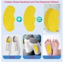 20Pairs Luxury Individually Wrapped Travel Shoe Fresheners Deodorant Stickers; Foot Deodorant Stickers;