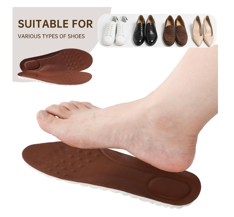 4 Pairs 4D Cloud Insoles for Men - Sports Comfort, Shock Absorbing,