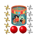 KlayBear Jacks Game with Ball Retro Vintage Jax Game for Kids and Adults Classic Board Games with 10 Metal Jacks & 2 Red Rubber Balls