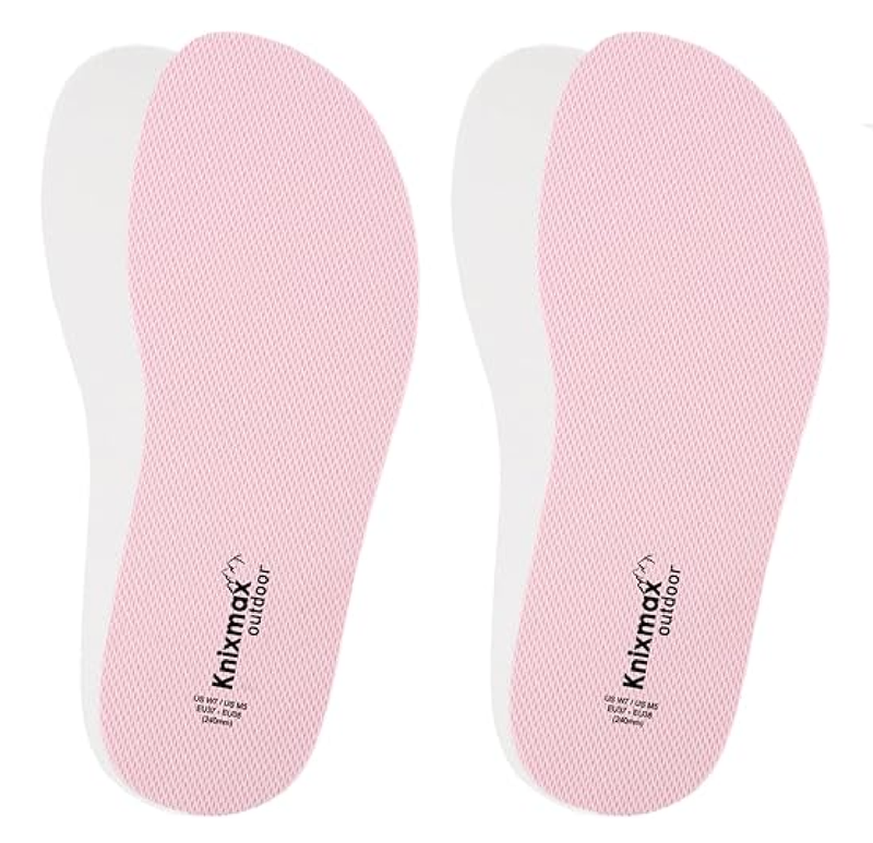 Knixmax 2 Pairs Insoles for Crocs Clog, Comfort Thin Replacement Innersoles for Men Women, Wide Fit Shoe Inserts