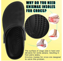 Knixmax 2 Pairs Insoles for Crocs Clog, Comfort Thin Replacement Innersoles for Men Women, Wide Fit Shoe Inserts