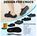 Women Low Arch Support Insoles for Crocs Ultra Thin Wide Fit Inserts for Birkenstock Breathable Sockless Barefoot Liners for