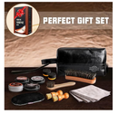 Leather Shoe Shine Kit for men-16 PCS Shoe Polish Kit Black Brown Neutral Shoe Wax,Mink Oil and Buffing Cloth for Boots Care