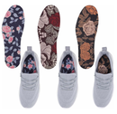 Washable Barefoot Shoe Insert Sockless Shoe Liner Thin Shoe Inserts for Women 3 Pairs No Show Socks Shoe Inserts & Insoles Floral Print