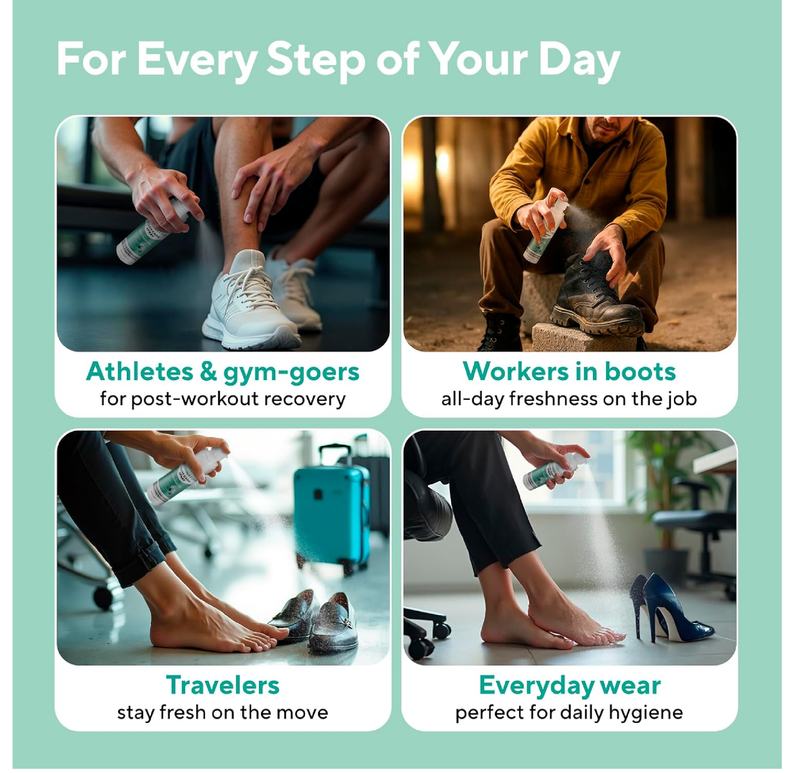 Lavinso Athlete’s Foot Care Spray with Tea Tree Oil – Shoe Deodorizer & Foot Odor Eliminator for Smelly Feet – Deodorant with Natural Ingredients