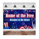 Large 71 X 43 4th of July Banner Fourth of July Banner Happy 4th of July Banner Home of The Free Because of The Brave 4th of July Decorations of Patriotic Banner National Day Party Banner