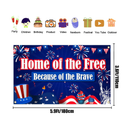 Large 71 X 43 4th of July Banner Fourth of July Banner Happy 4th of July Banner Home of The Free Because of The Brave 4th of July Decorations of Patriotic Banner National Day Party Banner