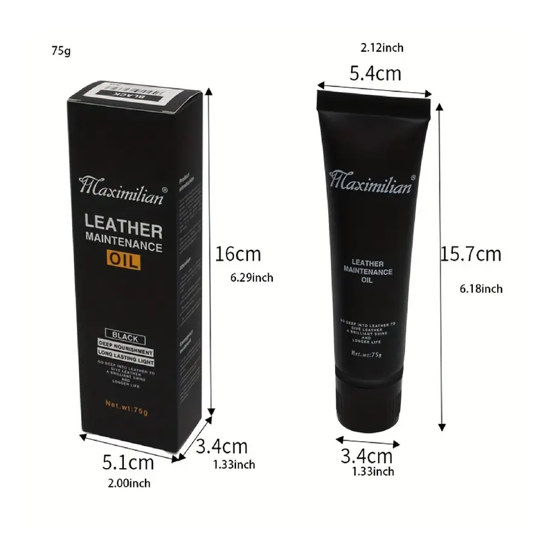 Large Capacity Shoe Polish, Black/Colorless Leather Maintenance Oil