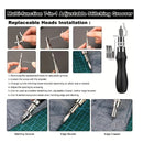 Leather Craft Tools Leather Working Tools Kit With Storage Bag Leather Carving Tools Leather Craft Making For Cutting Punching Sewing Carving Stamping Leather Tooling Kit