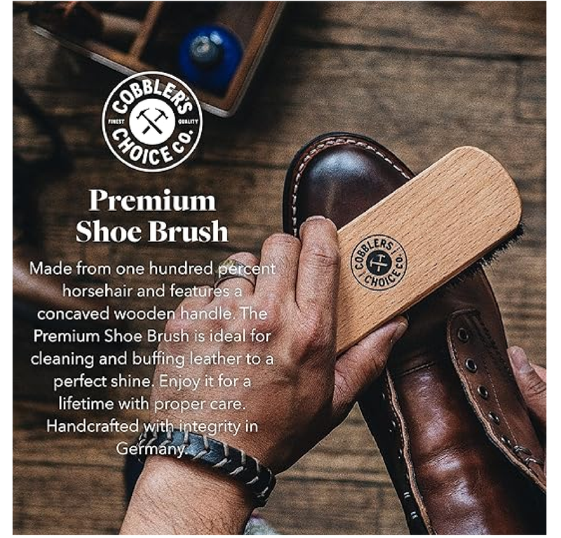 Cobbler's Choice Leather Cream, Brush, and Polishing Cloth Kit