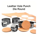 Leather Hole Punch Die Round,9pcs One Hole Hollow Punch10 15 20 25 30 35 40 45 50 Mm High Carbon Steel Circle Cutter Tool Kit Cutting For Leather EVA Foam Fiber Board Clay DIY Craft