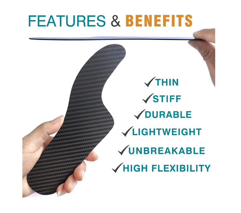 Morton's Extension Orthotic,Carbon Fiber Insole,Rigid Foot Support Insert for Morton's