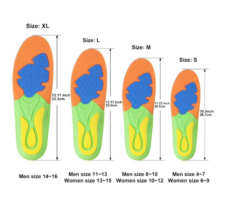 Shoe Inserts for Men Women, Plantar Fasciitis Relief-Arch Support Insoles, Flat Feet Orthotic Insoles,