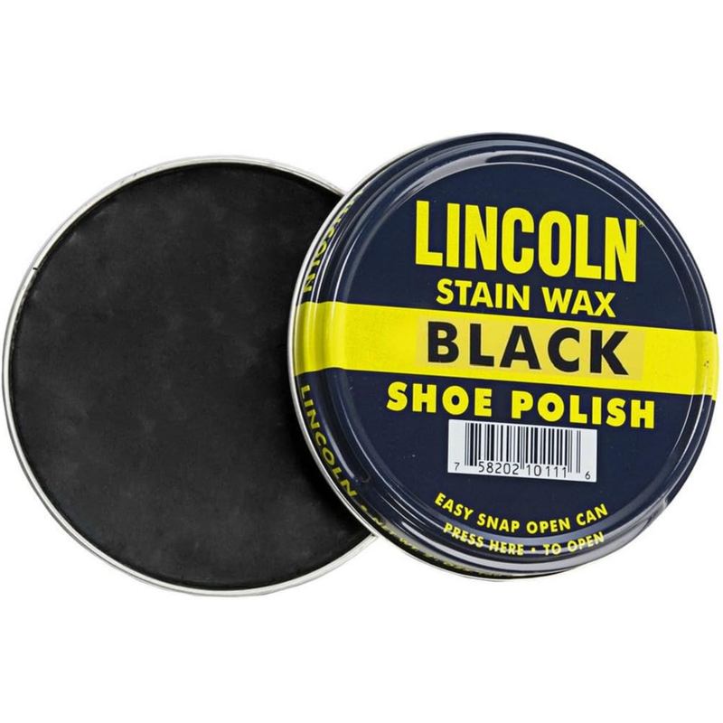 Lincoln USMC Original Stain Wax Shoe Polish Cans | Value Pack | 2 Colors Black & Neutral