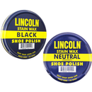 Lincoln USMC Original Stain Wax Shoe Polish Cans | Value Pack | 2 Colors Black & Neutral