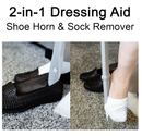 Long Handled (26") Shoe Horn and Sock Remover - Large Dressing Aid for Seniors, Elderly, Disabled