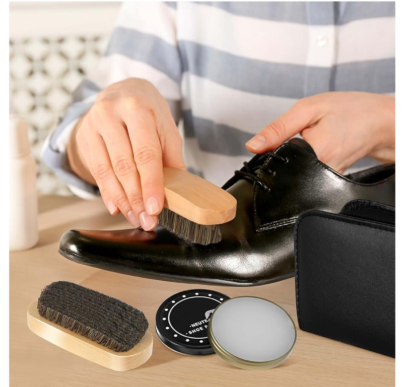 Loopeer Shoe Shine Kit Leather Shoe Polish Brush Care Kit