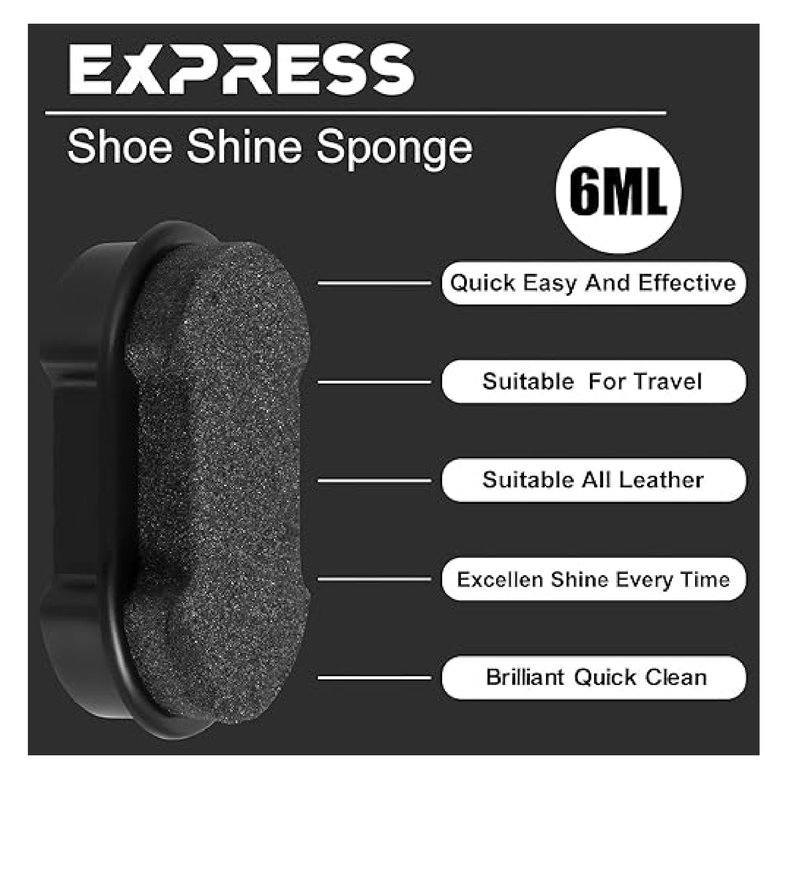 Loopeer 12 Pcs Shoe Shine Sponge Bulk 0.2 oz Instant Leather Shoes Shiner Care for Boots, Leather Accessories Quick Cleaning