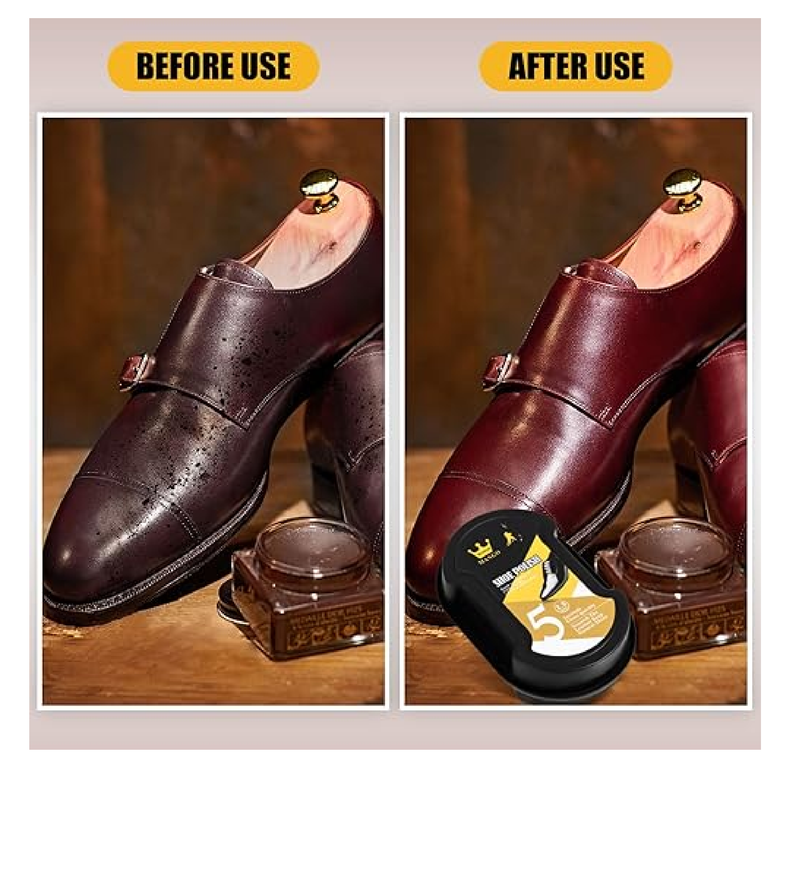 Loopeer 12 Pcs Shoe Shine Sponge Bulk 0.2 oz Instant Leather Shoes Shiner Care for Boots, Leather Accessories Quick Cleaning