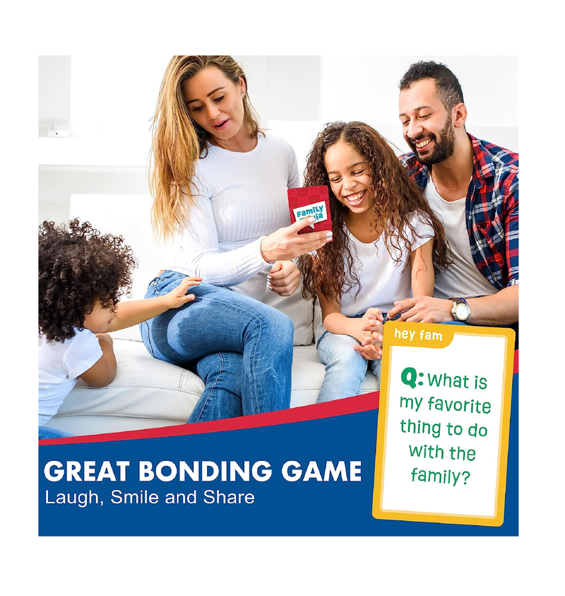 LotFancy Family Trivia Game Ages 4 and up Family Games for Kids and Adults 60 Fun Trivia Cards Family Conversation Starters for Family Game Night Party