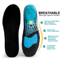 Silica Gel Sport Shoe Insole,MARRDO Spring Cushioning Shock Absorption Shoe Insert,