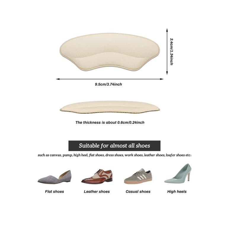 Heel Cushion Pads, Back Shoe Liner Grips for Sore Heel - 12 PCS -  FootHealth.com