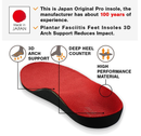 Japan Hiking Insoles, Orthotic Arch Support for Plantar Fasciitis & Flat Feet, Deep Heel Counter, Shock Absorbing,