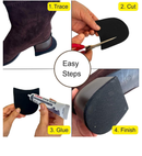 Shoe Heel Repair Rubber Pads Extra Large, 4mm (5/32 Inch) Thick, Anti-Slip Boot Heel Replacements for Men’s & Women’s Shoes – 2 Pairs