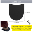 Shoe Heel Repair Rubber Pads Extra Large, 4mm (5/32 Inch) Thick, Anti-Slip Boot Heel Replacements for Men’s & Women’s Shoes – 2 Pairs