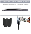 Shoe Heel Repair Rubber Pads Extra Large, 4mm (5/32 Inch) Thick, Anti-Slip Boot Heel Replacements for Men’s & Women’s Shoes – 2 Pairs