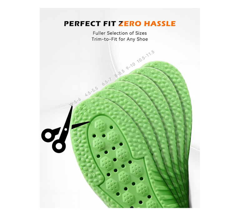 MINIQ Cloud Comfort Insoles for Men & Women - Ultra-Soft Shoe Soles with Memory Foam Cushioning,