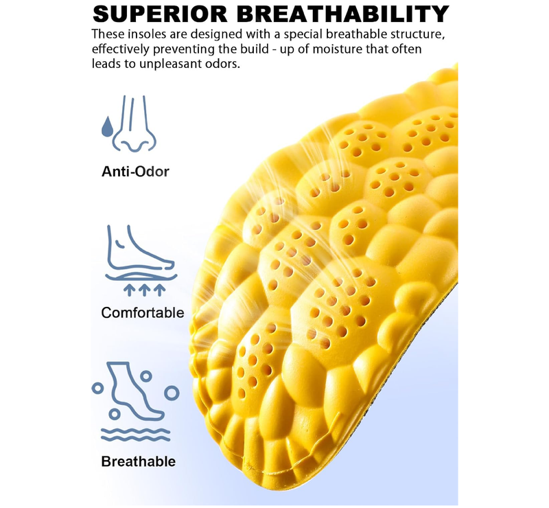 4D Cloud Soles Insoles for Kids and Women - Children's Plantar Fasciitis Memory Foam Shoe Sole Inserts