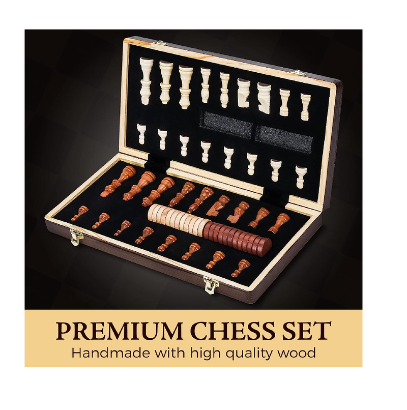 Magnetic Chess and Game Checkers Set for Adults Teens and Kids